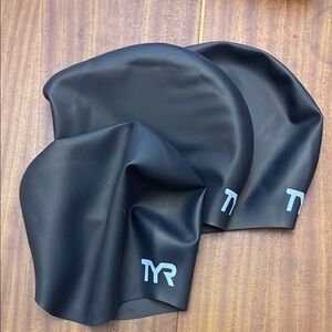 TYR Black Swim Caps